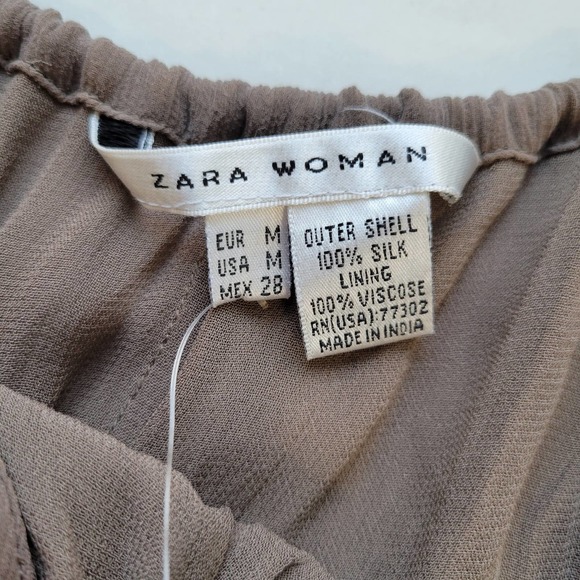 Zara Woman Chiffon Bohemian Sheath Dress - Picture 9 of 10